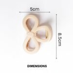 VANTO Matte Finish Flower Clutcher for Women Hair Claw Hair Clips For Women Curved Flower Leaf Matte Infinity Design Korean Hair Clips For Girls-Multicolor Pack of 3 - Image 8