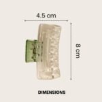 VANTO Transparent Crystal Korean Style Hair Claw Clips for Women | Glossy Non-Slip Hair Clutchers for Daily Use | Strong Hold Juda Bun Clips for Girls | Pack of6 (Size-Big) - Image 7