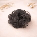 VANTO Curly Hair Bun Extension for Women | Instant Volumizing Juda Rubber Band for Party, Wedding & Daily Use | Natural Look Accessory | Messy Bun Scrunchie Small (Black) - Image 5