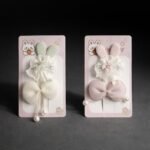 VANTO Cute Bunny Bow Hair Clips for Girls | Pearl Drop Bow Hair Accessories | Soft Fabric Rabbit Ear Hair Pins | Stylish Hair Bows for Kids, Toddlers & Girls | Party, School & Daily Use Hair Clips (Pack of 2) - Image 4