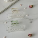 VANTO Transparent Crystal Korean Style Hair Claw Clips for Women | Glossy Non-Slip Hair Clutchers for Daily Use | Strong Hold Juda Bun Clips for Girls | Pack of6 (Size-Big) - Image 4