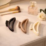 VANTO D-Shaped Hair Claw Clips for Women | Matte Finish Strong Hold Hair Clutcher | Stylish Minimal Hair Accessories for Girls | Non-Slip Durable Jaw Clips for Daily Use | Set of 3 - Image 5