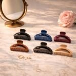 VANTO D Shape Acrylic Hair Claw Clips for Women/Girls | Matte Finish Hair Clutchers | Stylish Hair Accessories Set for Thick & Thin Hair Barrettes for Daily Use, Bun & Ponytail | Set of 6 - Image 5