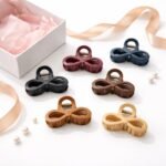 VANTO Matte Finish Flower Clutcher for Women Hair Claw Hair Clips For Women Curved Flower Leaf Matte Infinity Design Korean Hair Clips For Girls-Multicolor Pack of 3 - Image 3