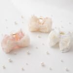VANTO Elegant Lace Bow Hair Claw Clips for Women– Vintage Chiffon Ribbon Hair Clutchers with Pearl Accent, Large Non-Slip French Bowknot Jaw Clips for Thick Thin Hair, Aesthetic Styling Accessories (2) - Image 4