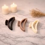 VANTO D-Shaped Hair Claw Clips for Women | Matte Finish Strong Hold Hair Clutcher | Stylish Minimal Hair Accessories for Girls | Non-Slip Durable Jaw Clips for Daily Use | Set of 3 - Image 4