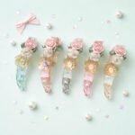 VANTO 1 Pc Floral Pearl Banana Hair Clip for Women & Girls, Elegant Rose Flower French Barrette with Decorative Stone Design, Strong Grip Curved Ponytail Holder for Thick and Fine Hair Party Use - Image 2
