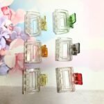 VANTO Korean Style Crystal Hair Claw Clips For Women Non Slip Strong Hold Transparent Clutchers For Girls Glossy Juda Bun Clips Pack of 3 Any Color (Size-Medium) - Image 6