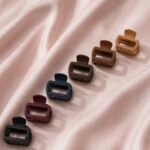 VANTO Medium Matte Hair Claw Clips for Women and Girls, Durable Non-Slip Hair Clutcher with Strong Hold for Thick Thin Curly and Straight Hair, Stylish Everyday Fashion, Set of 6 (Multicolor)