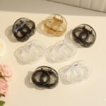 VANTO Transparent Claw Clips for Women Hair Clutches for Girls Multicolor Audi Round Shape Barrettes Non Slip Jaw Clamps Juda Bun Hair Accessories (Pack-3) (Size-Medium) - Image 3