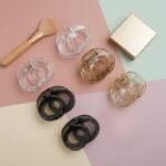 VANTO Transparent Claw Clips for Women Hair Clutches for Girls Multicolor Audi Round Shape Barrettes Non Slip Jaw Clamps Juda Bun Hair Accessories (Pack-3) (Size-Medium)