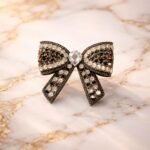 VANTO 1 Pcs Fancy Stone Embellished Hair Bow Clip for Women & Girls, Crystal Fancy Bow Barrette Hair Accessory, Stylish Statement Hair Clip with Secure Grip for Party, Wedding & Daily Use(Black) - Image 3