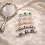 VANTO 1 Pc Pearl & Rhinestone Banana Hair Clip for Women & Girls, Elegant French Barrette Ponytail Holder with Secure Lock, Strong Grip Curved Hair Accessory for Thick and Fine Hair Party Use - Image 4