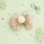 VANTO Floral Organza Bow Hair Clip for Women & Girls | Elegant Rose Bow Barrette Hair Accessory | Lightweight Hair Clutcher for Daily Wear, Parties, Weddings & Casual Styling | Pack of 1 - Image 2