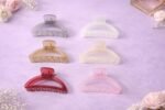 VANTO D Shape Hair Clutchers for Women & Girls | Transparent Crystal Hair Clips | Korean Style Hair Accessories Set for Thick & Thin Hair Style Hair Barrettes for Juda,Pack of 3 (Size-Big) - Image 2