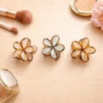 VANTO Flower Design Hair Claw Clips for Women | Stylish Petal Shape Hair Clutcher for Girls |Daily Use, Party & Casual Styling | Suitable for Thick & Thin Hair | Pack of 3 (Any 3 Colors) - Image 5