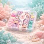 VANTO Pastel Elastic Hair Bands Set for Girls & Women with Storage Box | Soft Stretchable Ponytail Holders Multicolor No Crease Hair Ties | Cute Daily Use Hair Accessories Pack for School & Office ( Multiple pcs ) - Image 5