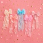 VANTO Butterfly Lace Bow Hair Clip for Women and Girls Elegant Organza Fabric Bow Barrette Hair Accessory Lightweight Hair Clutcher for Daily Wear Parties Weddings Casual Styling Pack of 2 - Image 2