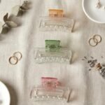 VANTO Transparent Crystal Korean Style Hair Claw Clips for Women | Glossy Non-Slip Hair Clutchers for Daily Use | Strong Hold Juda Bun Clips for Girls | Pack of6 (Size-Big) - Image 6