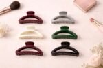 VANTO D Shape Acrylic Hair Claw Clips for Women & Girls | Transparent Korean Style Hair Clutchers for Thick & Thin Hair | Strong Grip for Bun & Ponytail | Set of 3 (Size-Big) - Image 6