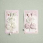 VANTO Cute Bunny Bow Hair Clips for Girls | Pearl Drop Bow Hair Accessories | Soft Fabric Rabbit Ear Hair Pins | Stylish Hair Bows for Kids, Toddlers & Girls | Party, School & Daily Use Hair Clips (Pack of 2) - Image 6