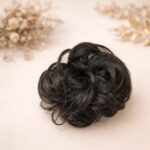 VANTO Curly Hair Bun Extension for Women | Instant Volumizing Juda Rubber Band for Party | Wedding & Daily Use | Natural Look Accessory | Messy Bun Scrunchie Big (Black) - Image 5