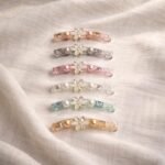 VANTO 1 Pcs Pearl Banana Hair Clips for Women & Girls, Rhinestone French Barrettes with Inner Teeth, Strong Grip Ponytail Holder for Thick & Fine Hair, Elegant Slide Jaw Claw Clip for Party Use - Image 8