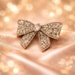VANTO 1 Pcs Fancy Stone Bow Embellished Hair Bow Clip for Women & Girls, Crystal Fancy Bow Barrette Hair Accessory, Stylish Statement Hair Clip with Secure Grip for Party, Wedding & Daily Use - Image 2