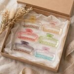 VANTO Transparent Hair Claw Clips for Women and Girls, Pastel Multicolor Jaw Clips, Strong Hold Non-Slip Hair Clutcher for Thick, Thin, Curly and Straight Hair, Stylish Daily, Set of 2(Size-Big)