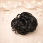 VANTO Curly Hair Bun Extension for Women | Instant Volumizing Juda Rubber Band for Party | Wedding & Daily Use | Natural Look Accessory | Messy Bun Scrunchie Big (Black) - Image 7