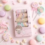 VANTO Pastel Spiral Hair Ties Set for Girls & Women | Soft Elastic Telephone Wire Hair Bands in Gift Box | No Crease Ponytail Holders | Multicolor Cute Hair Accessories Pack for Daily Use