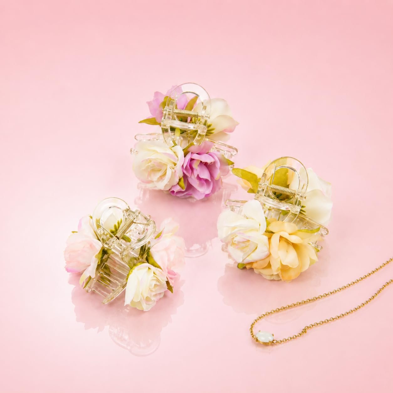 61aRG7pVv9L-1.jpg VANTO Pastel Floral Clutcher Hair Clip for Women & Girls, Stylish Flower Design Hair Claw Clip, Strong Grip Hair Accessory for Daily Wear, Casual, Party and Gifting, Pack of 1 (Multicolor) - Image 1