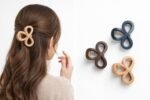 VANTO Matte Finish Flower Clutcher for Women Hair Claw Hair Clips For Women Curved Flower Leaf Matte Infinity Design Korean Hair Clips For Girls-Multicolor Pack of 3 - Image 7