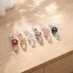VANTO 1 Pcs Banana Small Stone Hair Clip for Women & Girls | Floral Crystal Hair Barrette | Elegant Rhinestone Banana Clip | Stylish Hair Accessories for Party, Casual & Daily Wear | Multicolor - Image 2
