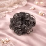 VANTO Curly Hair Bun Extension for Women | Instant Volumizing Juda Rubber Band for Party, Wedding & Daily Use | Natural Look Accessory | Messy Bun Scrunchie Small (Black) - Image 6