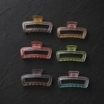 VANTO Transparent Hair Claw Clips for Women and Girls, Pastel Multicolor Jaw Clips, Strong Hold Non-Slip Hair Clutcher for Thick, Thin, Curly and Straight Hair, Stylish Daily, Set of 2(Size-Big) - Image 3