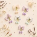 VANTO Tulip Bow Hair Clip for Women & Girls | Organza Fabric Bow Barrette with Floral Drop Design | Lightweight Hair Accessory for Party, Casual, Wedding & Everyday Styling | Pack of 2 - Image 3