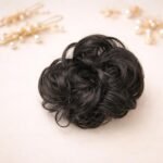 VANTO Curly Hair Bun Extension for Women | Instant Volumizing Juda Rubber Band for Party | Wedding & Daily Use | Natural Look Accessory | Messy Bun Scrunchie Big (Black) - Image 4
