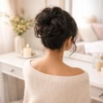 VANTO Curly Hair Bun Extension for Women | Instant Volumizing Juda Rubber Band for Party | Wedding & Daily Use | Natural Look Accessory | Messy Bun Scrunchie Big (Black) - Image 2