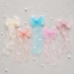 VANTO Butterfly Lace Bow Hair Clip for Women and Girls Elegant Organza Fabric Bow Barrette Hair Accessory Lightweight Hair Clutcher for Daily Wear Parties Weddings Casual Styling Pack of 2 - Image 3