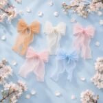 VANTO Organza Bow Hair Clip for Women & Girls | Elegant Sheer Ribbon Bow Barrette Hair Accessory | Lightweight Hair Clutcher for Daily Wear, Parties, Weddings & Casual Styling | Pack of 2 - Image 3