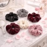 VANTO Hair Scrunchies Set for Women & Girls Soft Elastic Hair Bands with Rhinestone Studded Design, Multicolor Hair Ties for Ponytail, Bun & Daily Wear, Gentle Hold Hair Accessories Pack of 3 - Image 6