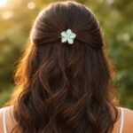 VANTO Matte Floral Hair Claw Clutcher for Women & Girls | Elegant Flower Petal Hair Clip |Casual, Party & Daily Use | Suitable for Thick & Thin Hair Styling | Pack of 3 Colors - Image 2