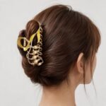 VANTO Metal Tulip Hair Clutcher Clip for Women and Girls, Elegant Floral Design Hair Accessory, Strong Grip Claw Clip for Daily Wear, Party, Office and Casual Styling, Pack of 1 - Image 3