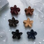 VANTO Big Flower Hair Claw Clips for Women & Girls | Matte Finish Hair Clutcher with Strong Grip | Non-Slip Durable Hair Accessories for Thick & Medium Hair | Everyday Styling Hair Clips | Set of 6 (Size-Big)