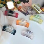 VANTO Colorful Hair Claw Clips Set Transparent Clutchers Hair Accessories Crystal barretes Multi-Color Pack of 3 Any Color - Image 6