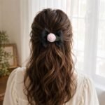 VANTO Floral Organza Bow Hair Clip for Women & Girls | Elegant Rose Bow Barrette Hair Accessory | Lightweight Hair Clutcher for Daily Wear, Parties, Weddings & Casual Styling | Pack of 1 - Image 6