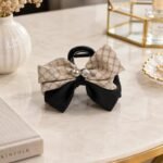 VANTO Elegant Bow Hair Claw Clip for Women and Girls | Decorative Hair Clutcher with Fabric Bow and Pearl Accent | Fashion Hair Accessory for Casual, Party and Special Occasion Styling(Pack of 1) - Image 3