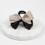 VANTO Elegant Bow Hair Claw Clip for Women and Girls | Decorative Hair Clutcher with Fabric Bow and Pearl Accent | Fashion Hair Accessory for Casual, Party and Special Occasion Styling(Pack of 1)