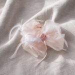 VANTO Hair Claw Clip with Organza Bow and Feather Accents | Elegant Hair Accessory for Ponytail, Half-Up Styles and Special Occasions | Lightweight Hair Clip for Girls and Women Pack of 2 - Image 2